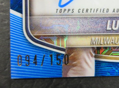 2025 Bowman Chrome Mega Box Mojo Refractor BLUE /150 Auto Luke Adams Brewers