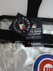 Chicago Cubs Clear Stadium Approved Tote Bag Fanatics 12 X 12 X 6 NWT MLB