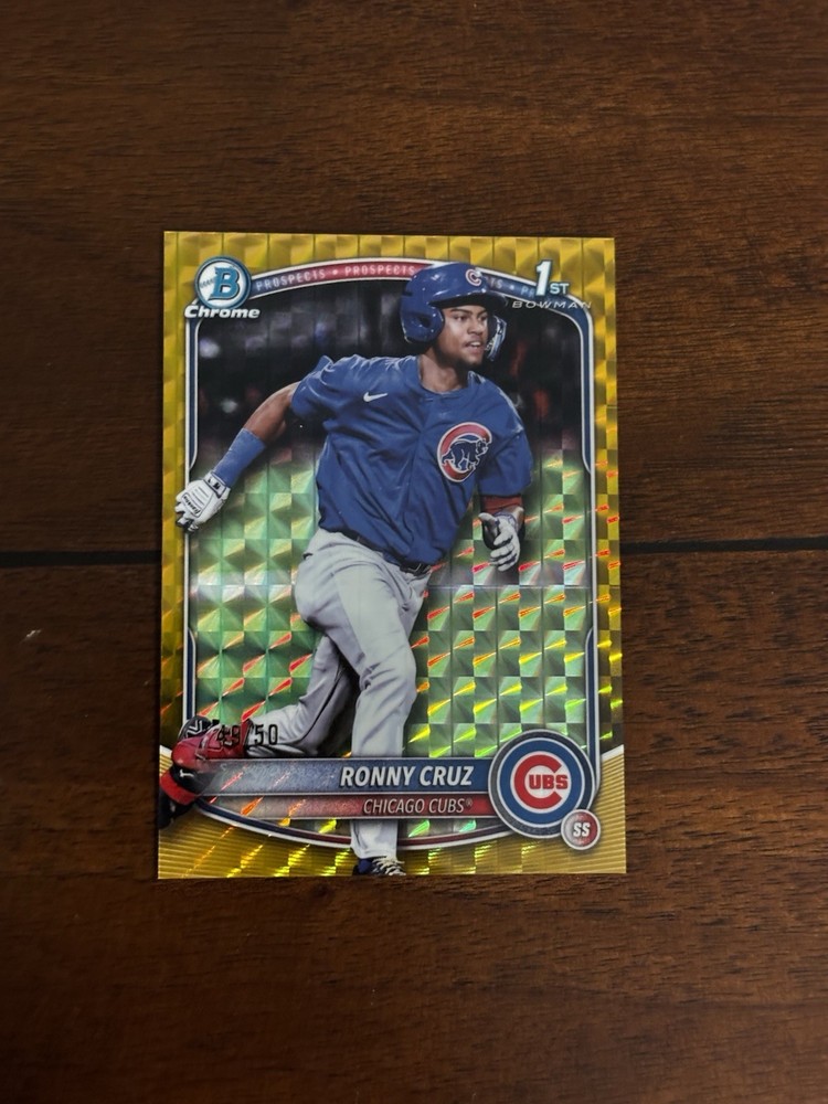 2025 Ronny Cruz 1st Bowman Chrome Gold Geometric /50 Nationals