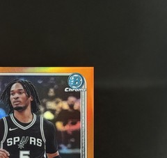 # MATCH 5️⃣ 2025-26 Bowman Chrome Stephon Castle TRUE ORANGE 🟧 5/25 CLEAN