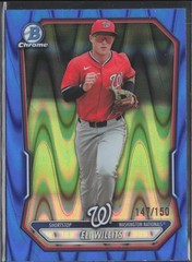 2026 Bowman #BCP-95 Eli Willits Chrome Prospects Blue Raywave Refractor #/150