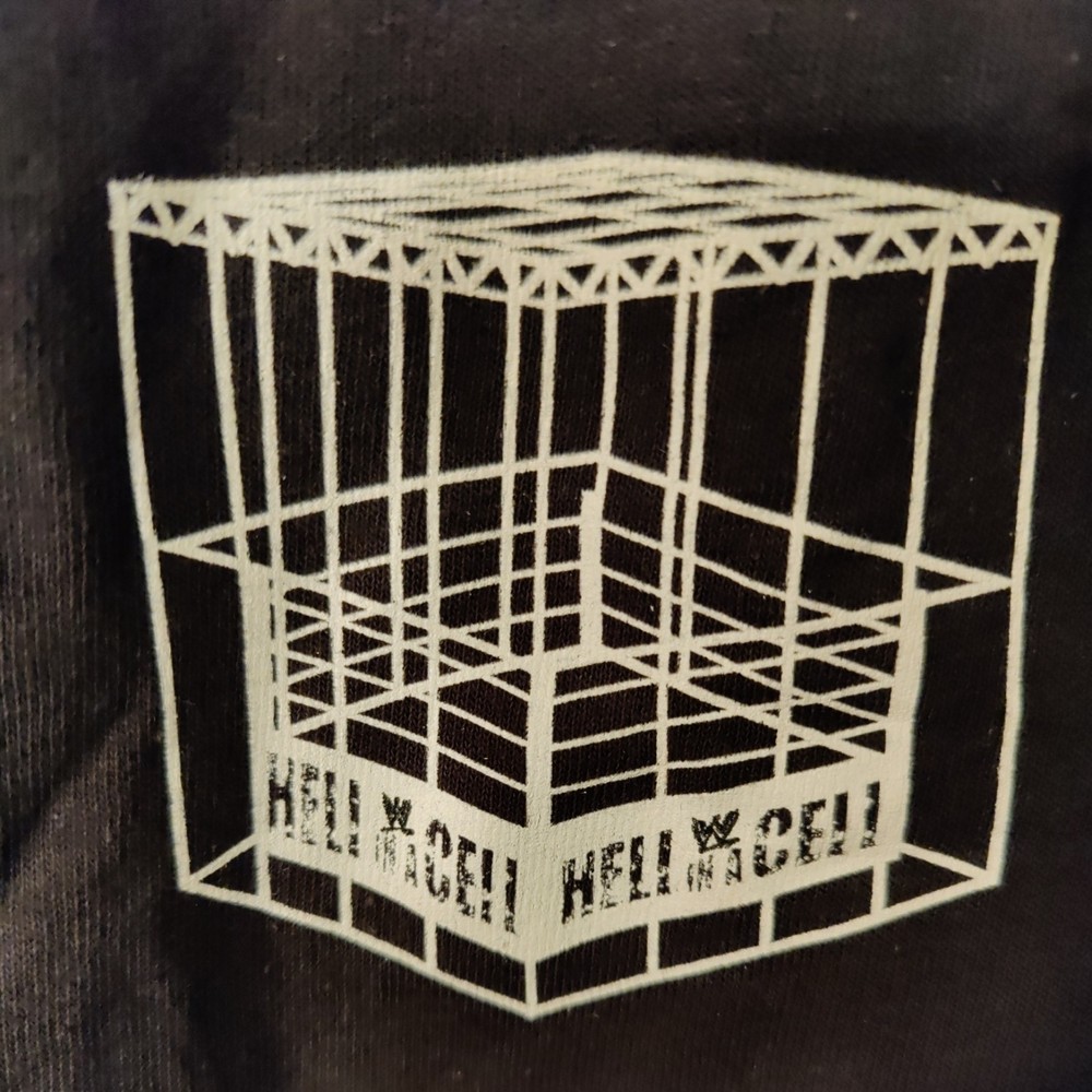 WWE Hell In A Cell Slam Crate Exclusive Double Sided Black T-Shirt Size Med