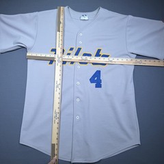 Seattle Pilots Jersey Mens XL Gray Blue Yellow Baseball Button Front Teamwork 4