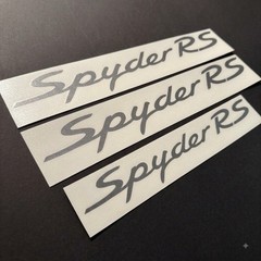 SET of 3 Premium 2023-26 PORSCHE 718 Spyder RS Style Sticker Door Decal Weissach