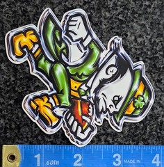 Notre Dame Fighting Irish Leprechaun Vinyl Delcal / Sticker Water Resistant UV