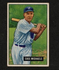 1951 Bowman #132 Cass Michaels xxx Washington Senators ~ VG/EX
