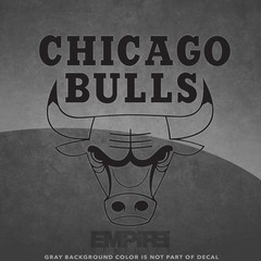 Chicago Bulls NBA Logo Vinyl Decal Sticker – 4&Prime; and Larger – 30+ Color Options!