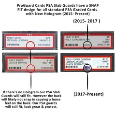 1-100 Pack PSA Slab Guards for Standard Graded PSA Slabs – Multicolor Options