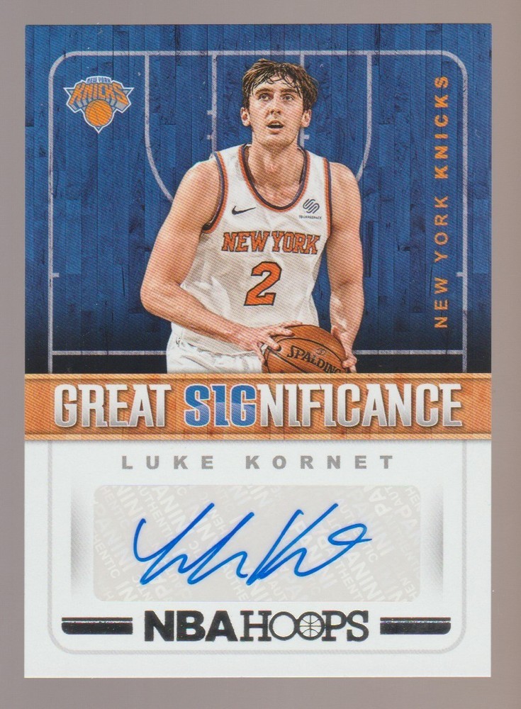 Luke Kornet Knicks 2018-19 Hoops Great Significance Autograph #GS-LK SP AUTO