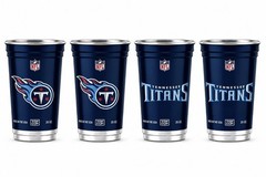 NFL Aluminum Cups 20 oz 4 Pack Choose Your Team Reusable Licensed Made in USA