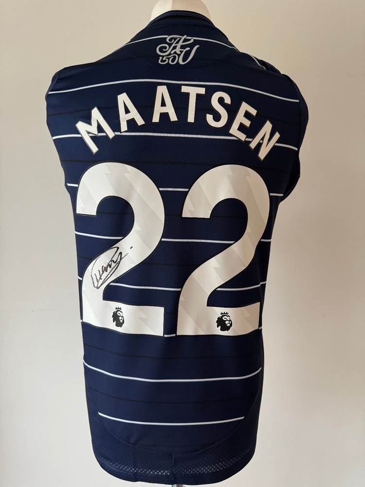 Signed IAN MAATSEN Shirt – Aston Villa – PROOF/COA – Holland Dortmund Chelsea