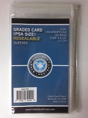 CSP PSA Graded Card Sleeves Package of 100 NIP 2 Mil Resealable 3 3/8&Prime;x5 1/2&Prime;
