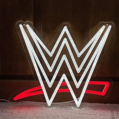 WWE Logo LED Neon Wall Sign USB Powered Light World Wrestling Entertainment NEW