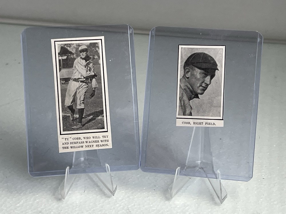 1908 Ty Cobb Original Prints Sourced From Leslie’s Weekly Magazine Lot of 2