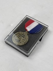 US Kids Pennsylvania Keystone Wrestling Medal Medallion Ribbon Vtg Award w Case
