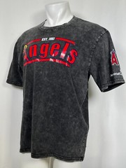 Los Angeles Angels MLB 2024 SGA 80&rsquo;s Black Throwback Tie Dye T-Shirt Men&rsquo;s XL