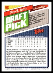 1993 Topps Baseball You Pick #&rsquo;S 1-250 NMMT + Free Fast Shipping!