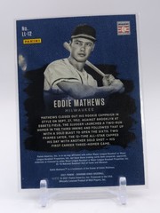 2021 Panini Diamond Kings – Legacy Lithographs Eddie Mathews #LL-12 Holo Blue…