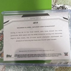 Topps 2025 WWE John Cena Saturday Night&rsquo;s Main Event Relic 22-R 14/25
