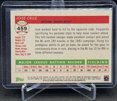 2025 Topps Chrome Plt. Anniv. Jose Cruz #459 Rose Gold Refractor /75 Astros
