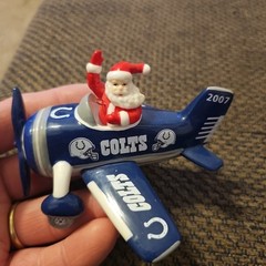 Santa Airplane 2007 Porcelain Indianapolis Colts The Danbury Mint 4.5×4.5×3.5&Prime;