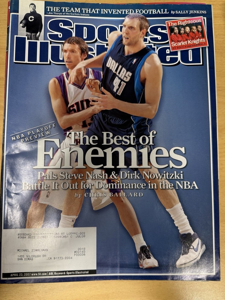 Sports Illustrated April 23, 2007 Dirk Nowitzki Steve Nash B38:1440