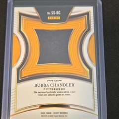 Panini 2025 Panini Select Bubba Chandler Pirates Selective Swatches Patch #SS-BC