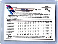 2021 Topps #212 Robbie Ray 70th Anniversary Platinum #/70