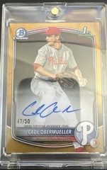 2025 Bowman Draft – Chrome 1st Autographs Cade Obermueller #CPA-CO Gold /50