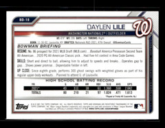 2021 Bowman Draft #BD-18 Daylen Lile