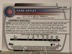 2025 Bowman Draft Chrome Kane Kepley Refractor 26/35 Chicago Cubs