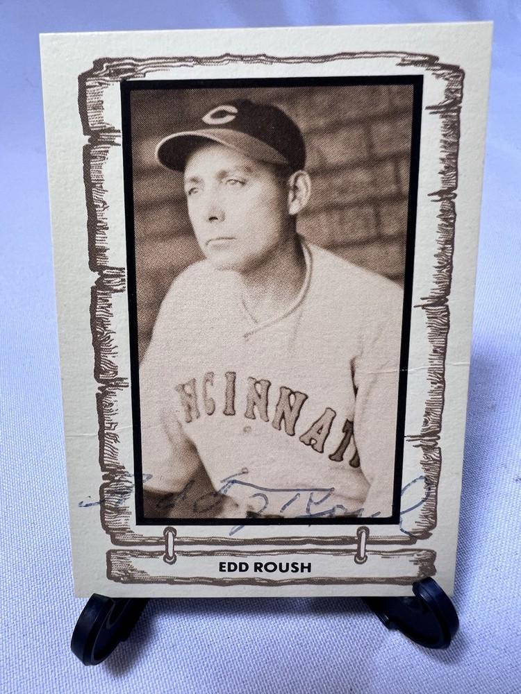 1982 Cramer Sports EDD ROUSH Signed AUTO Autograph HOFer LQQK