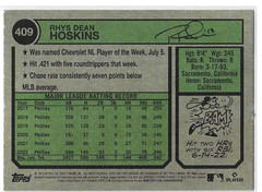 2023 Topps Heritage Rhys Hoskins Short Print SP