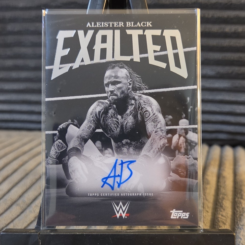 Topps 2025 Exalted WWE Aleister Black Black and White Signatures Autograph