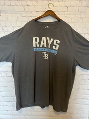 Fanatics Branded Mens 5XT Gray Tampa Bay Rays Baseball T-Shirt
