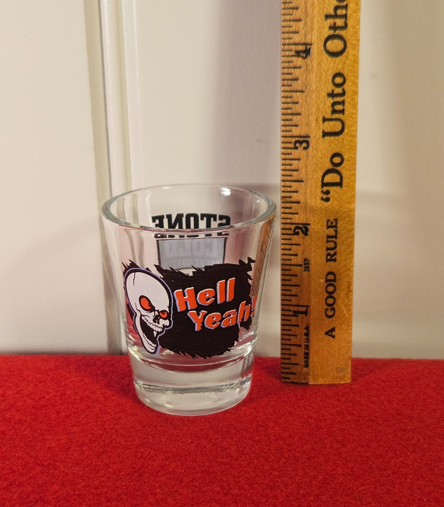 1998 Stone Cold Steve Austin Shot Glass Hell Yeah! WWF Wrestling Titan Sports