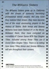 THE WILLIAMS SISTERS – SERENA & VENUS 2003 International Series RC