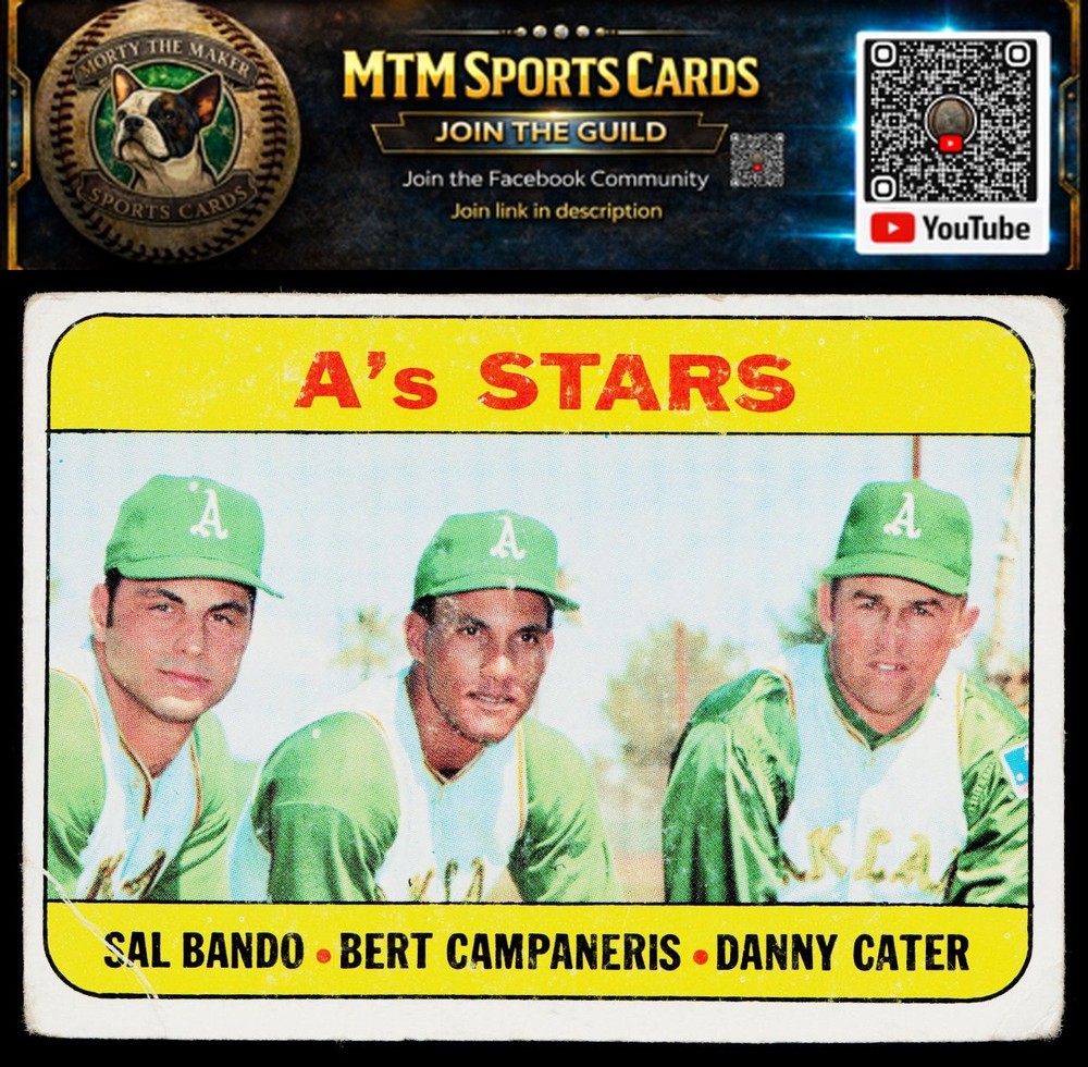 1969 Topps #556 A&rsquo;s Stars (Sal Bando / Bert Campaneris / Danny Cater)