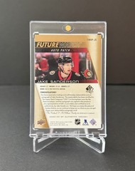 Jake Sanderson 2022-23 SP Authentic Future Watch Auto Patch /100 3 Colors