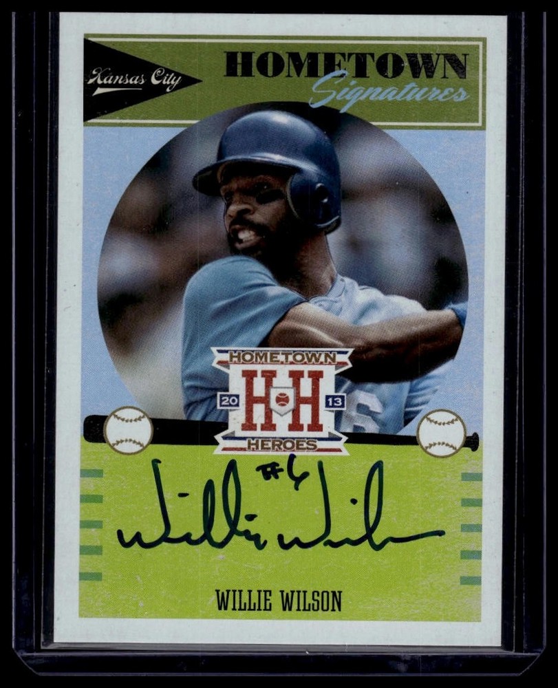 2013 Panini Hometown Heroes #HSWW Willie Wilson Hometown Signatures