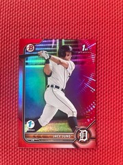2022 BOWMAN DRAFT CHROME-RED REFRACTOR #BDC15 JACE JUNG 3/5