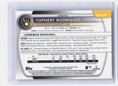2025 Bowman #CPA-YR Yophery Rodriguez Chrome Auto Refractor #/499