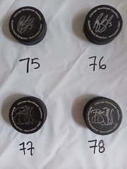 Chicago Blackhawks signed NHL Hockey Puck: Please select your players