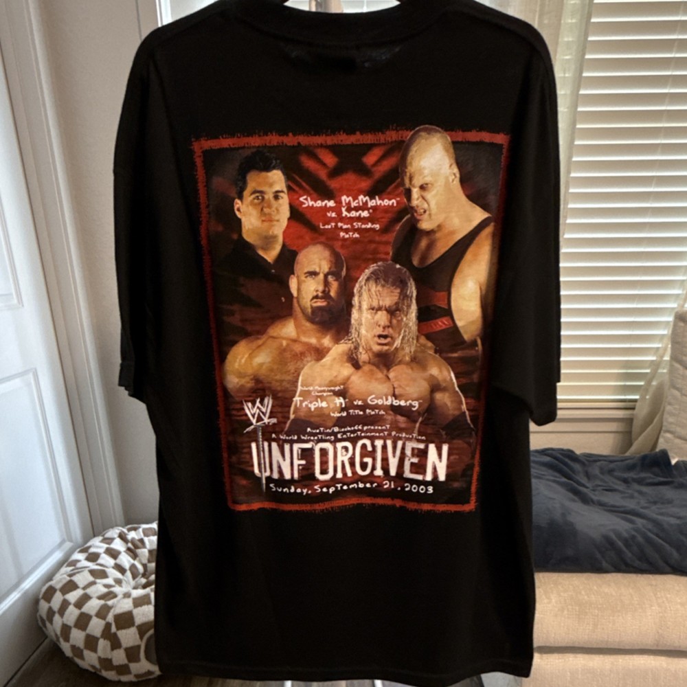 World Wrestling Entertainment Unforgiven 2003 T-Shirt XL Black Triple H