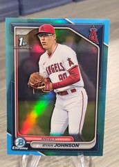 Ryan Johnson 2024 Bowman Draft Sky Blue Refractor #BDC-41 Los Angeles Angels