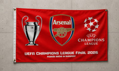Arsenal Fc Flag Banner 3X5 Ft The Gunners Fans Flag Champions League