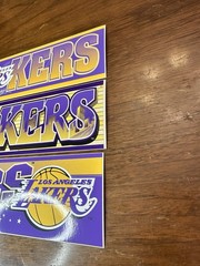 3 Vintage WinCraft Los Angeles Lakers Bumper Sticker – NBA Sports Memorabilia!