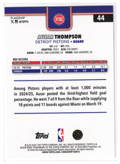 2025-26 TOPPS NBA SEASON TIP OFF – AUSAR THOMPSON DETROIT PISTONS #44