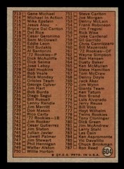 1972 Topps Baseball #604 6th Series Checklist (657-787) NM/MT *d28
