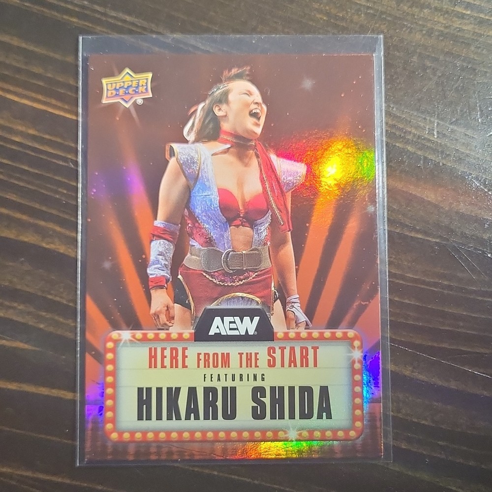 Upper Deck AEW Hikaru Shida HS-8 Here from the Start Red 2025